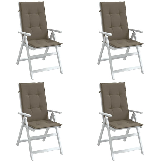 Cuscini Sedia Schiena Alta 4 Tortora Mélange 120x50x4 Tessuto | homemem39