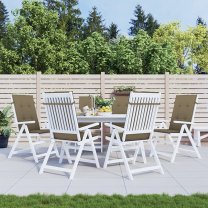 Cuscini Sedia Schiena Alta 6 Tortora Mélange 120x50x4 Tessuto | homemem39