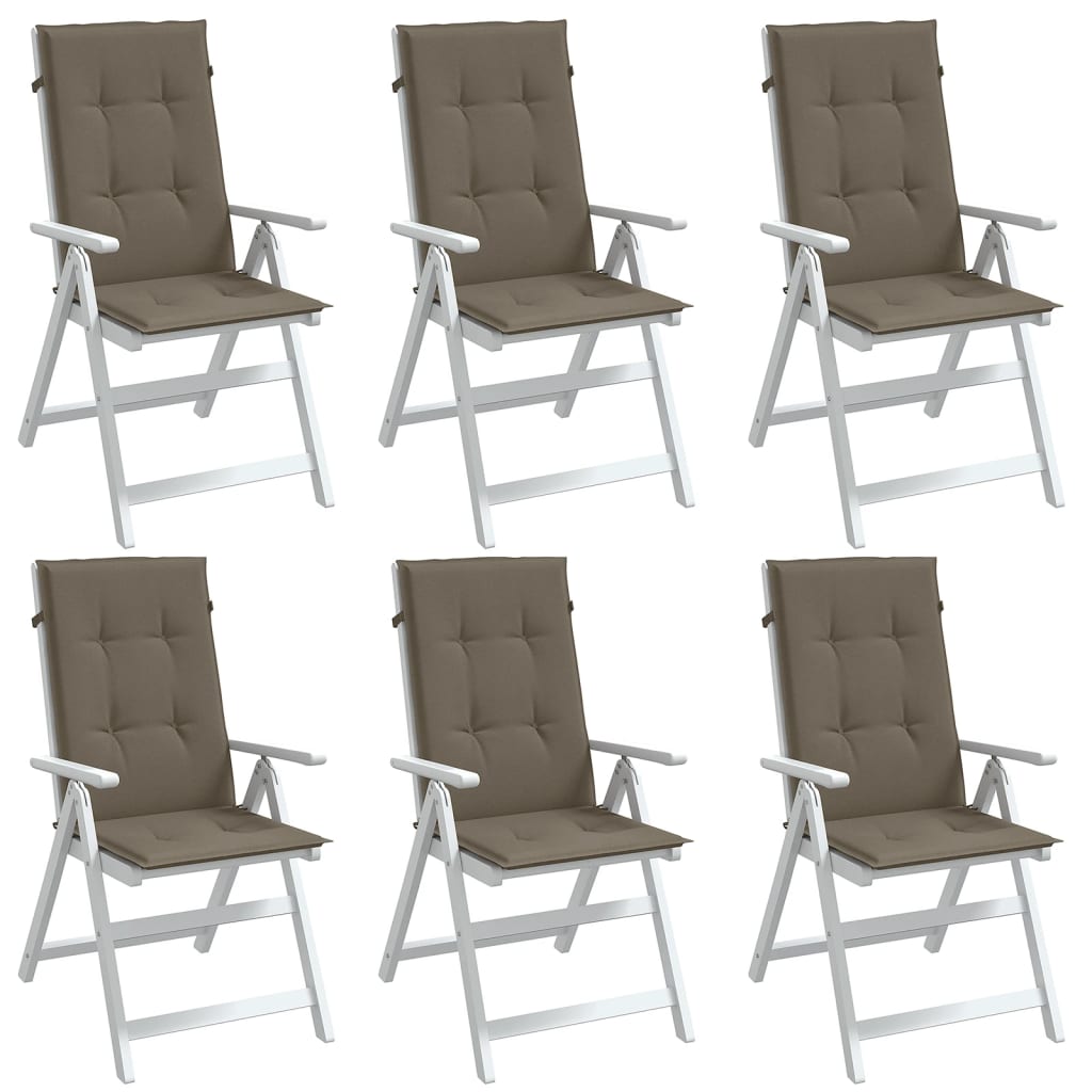Cuscini Sedia Schiena Alta 6 Tortora Mélange 120x50x4 Tessuto | homemem39