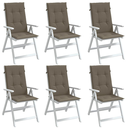 Cuscini Sedia Schiena Alta 6 Tortora Mélange 120x50x4 Tessuto | homemem39