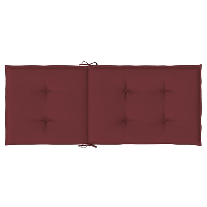 Cuscini Sedia Schiena Alta 4 Rosso Vino Mélange 120x50x4 cm | homemem39