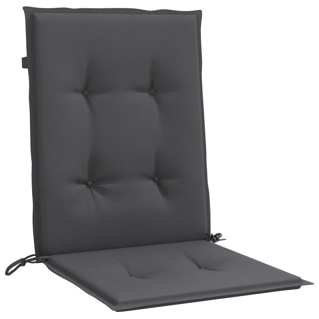 Cuscini Sedia Schiena Bassa 2 pz Antracite Mélange 100x50x4 cm | homemem39