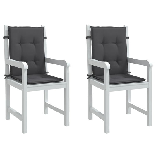 Cuscini Sedia Schiena Bassa 2 pz Antracite Mélange 100x50x4 cm | homemem39