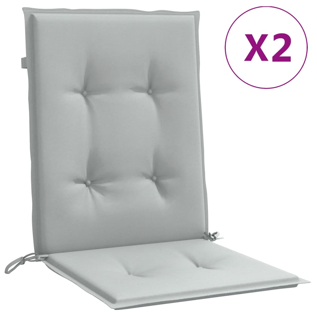 Cuscini Sedia Schiena Bassa 4 pz Grigio Mélange 100x50x4 cm | homemem39