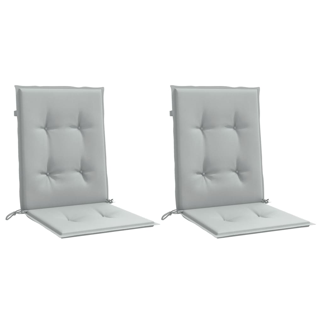 Cuscini Sedia Schiena Bassa 4 pz Grigio Mélange 100x50x4 cm | homemem39