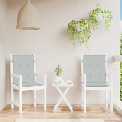 Cuscini Sedia Schiena Bassa 4 pz Grigio Mélange 100x50x4 cm | homemem39