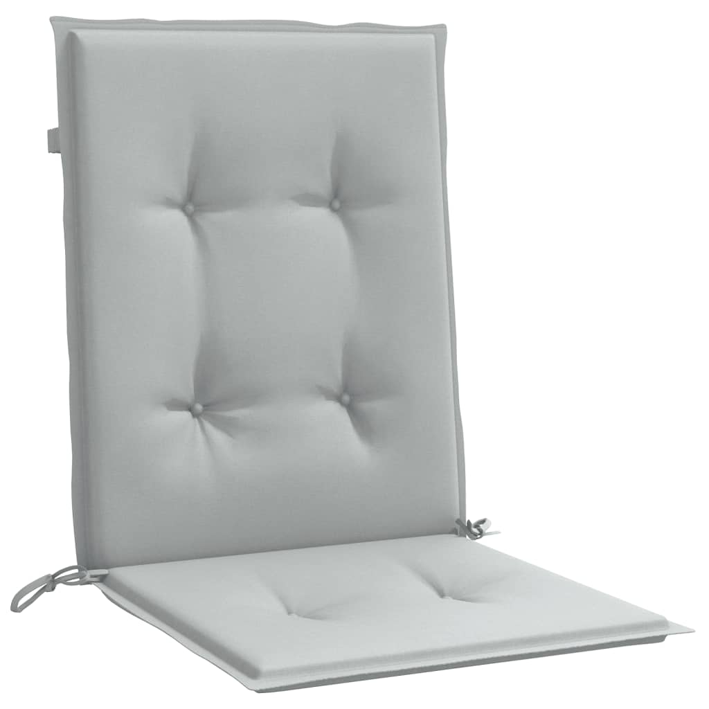 Cuscini Sedia Schiena Bassa 4 pz Grigio Mélange 100x50x4 cm | homemem39