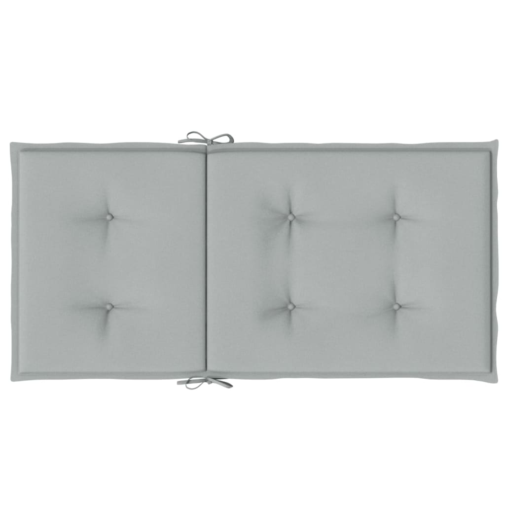 Cuscini Sedia Schiena Bassa 4 pz Grigio Mélange 100x50x4 cm | homemem39