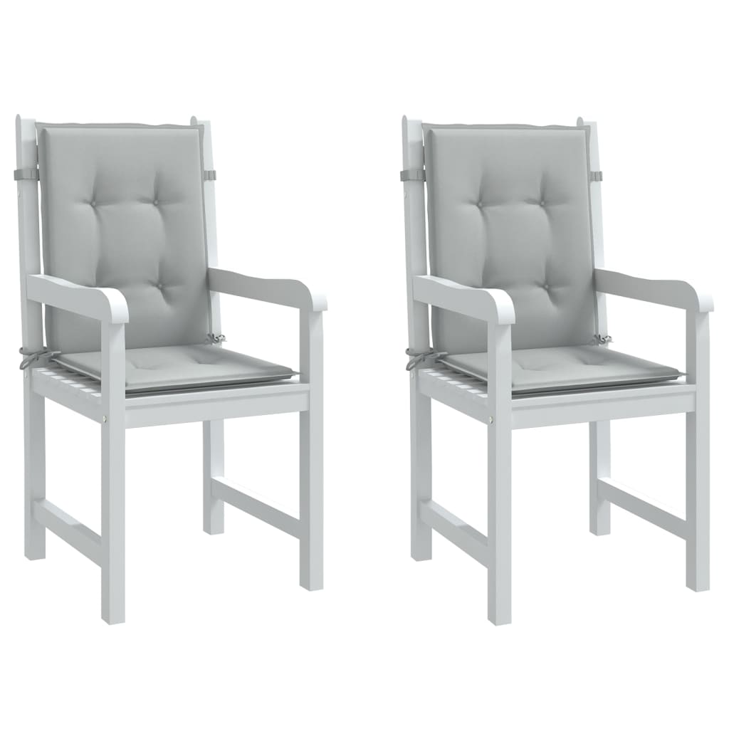 Cuscini Sedia Schiena Bassa 4 pz Grigio Mélange 100x50x4 cm | homemem39