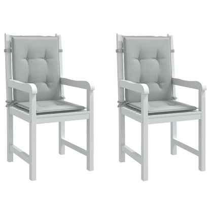 Cuscini Sedia Schiena Bassa 4 pz Grigio Mélange 100x50x4 cm | homemem39