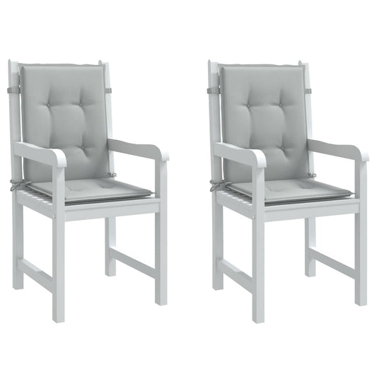 Cuscini Sedia Schiena Bassa 4 pz Grigio Mélange 100x50x4 cm | homemem39