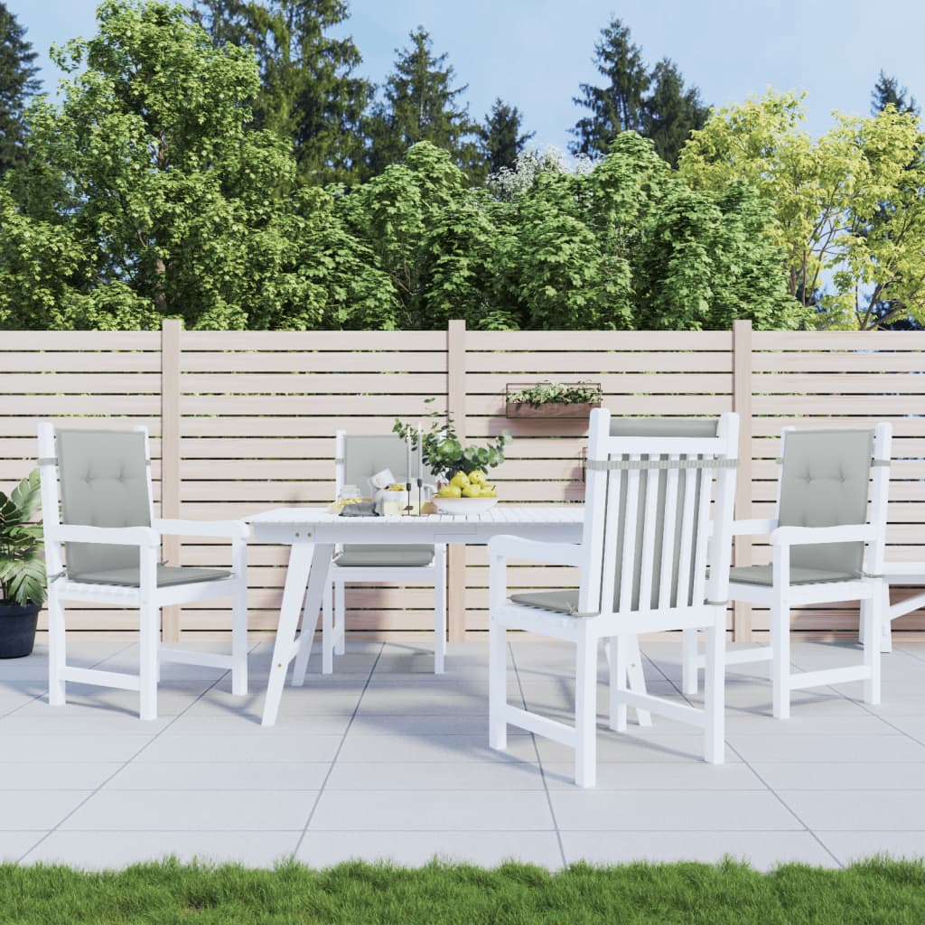 Cuscini Sedia Schiena Bassa 4 pz Grigio Mélange 100x50x4 cm | homemem39