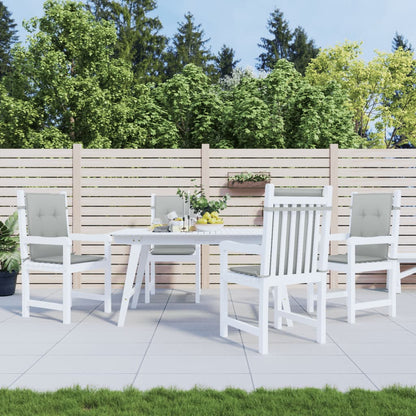 Cuscini Sedia Schiena Bassa 4 pz Grigio Mélange 100x50x4 cm | homemem39