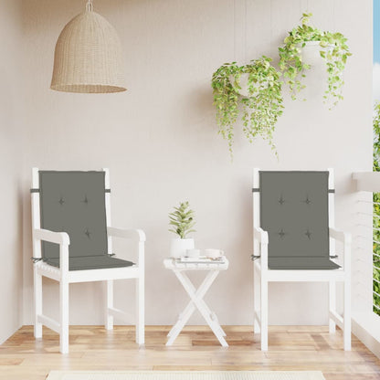 Cuscini Sedia Schiena Bassa 4 pz Grigio Mélange 100x50x4 cm | homemem39