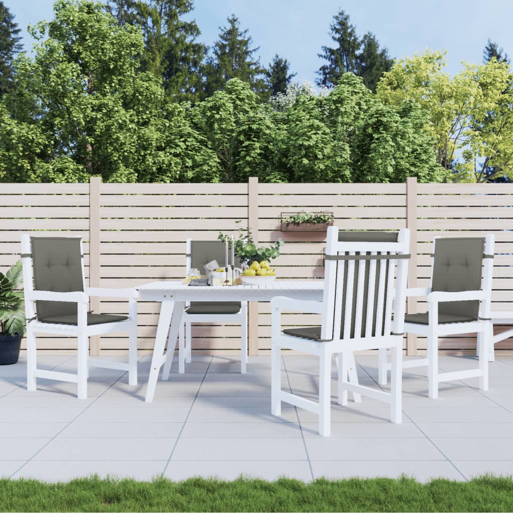 Cuscini Sedia Schiena Bassa 4 pz Grigio Mélange 100x50x4 cm | homemem39