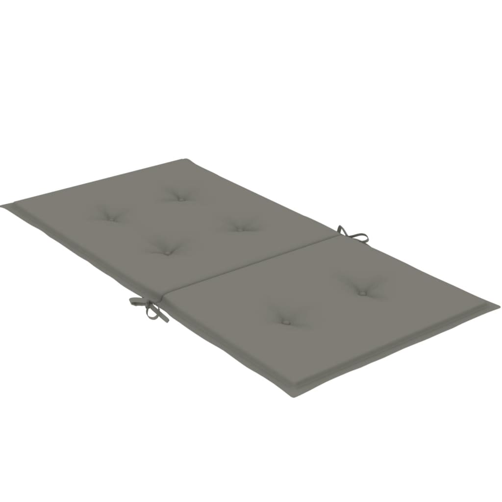 Cuscini Sedia Schiena Bassa 4 pz Grigio Mélange 100x50x4 cm | homemem39