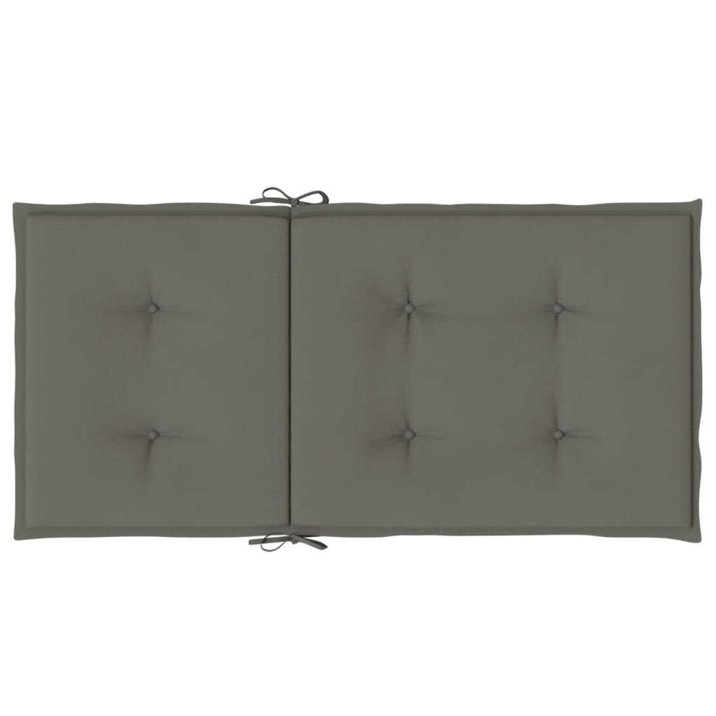 Cuscini Sedia Schiena Bassa 4 pz Grigio Mélange 100x50x4 cm | homemem39