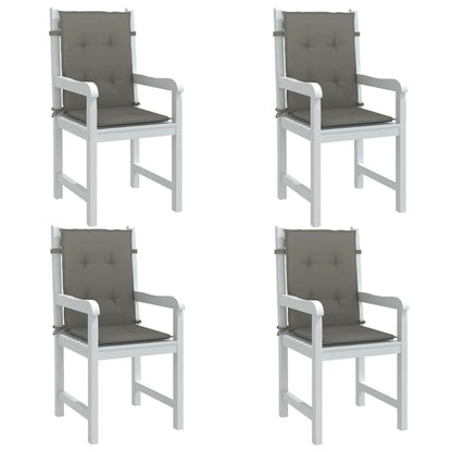 Cuscini Sedia Schiena Bassa 4 pz Grigio Mélange 100x50x4 cm | homemem39