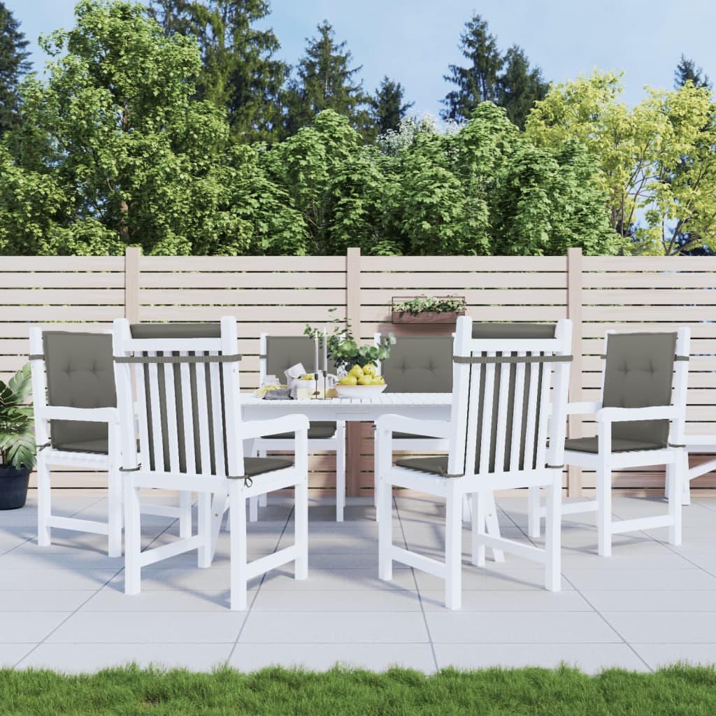 Cuscini Sedia Schiena Bassa 6 pz Grigio Mélange 100x50x4 cm | homemem39