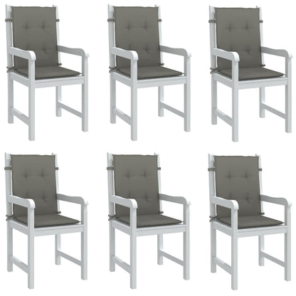 Cuscini Sedia Schiena Bassa 6 pz Grigio Mélange 100x50x4 cm | homemem39