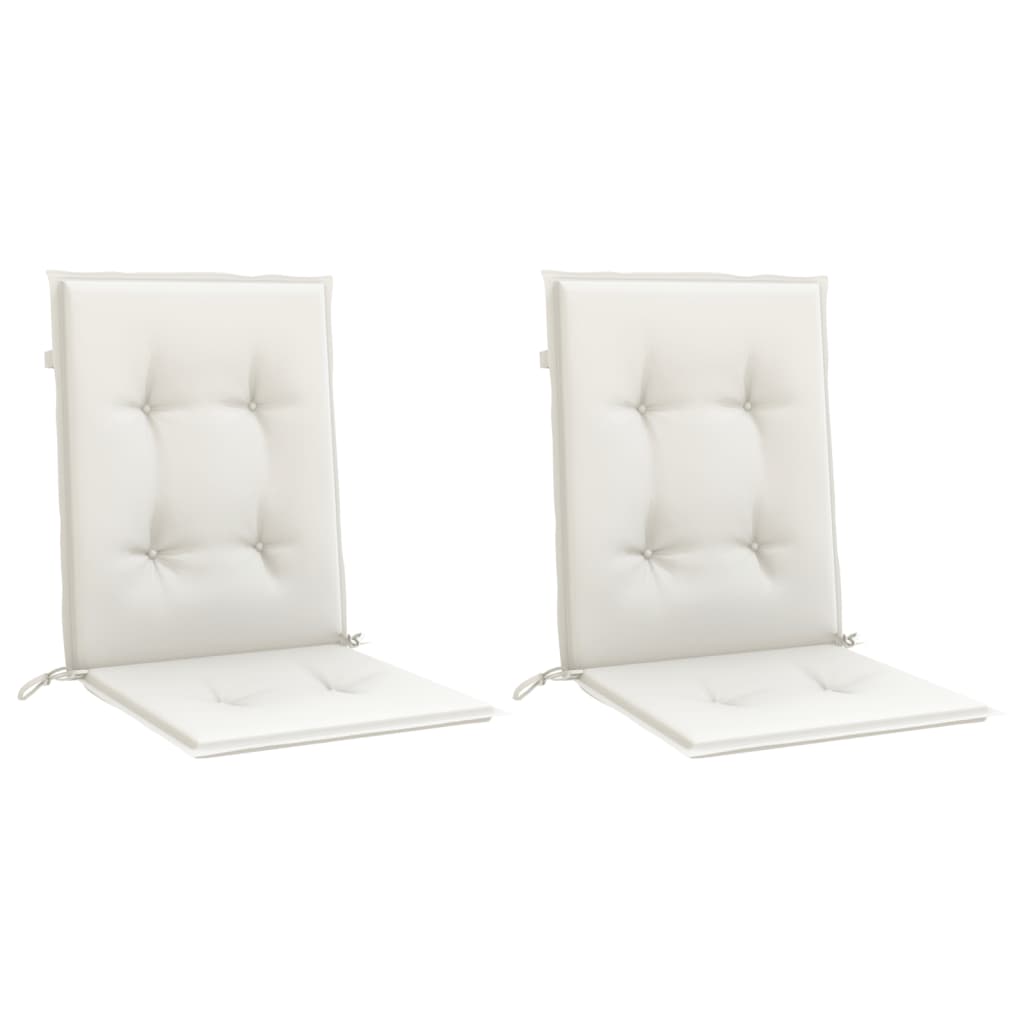 Cuscini Sedia Schiena Bassa 2 pz Crema Mélange 100x50x4 Tessuto | homemem39