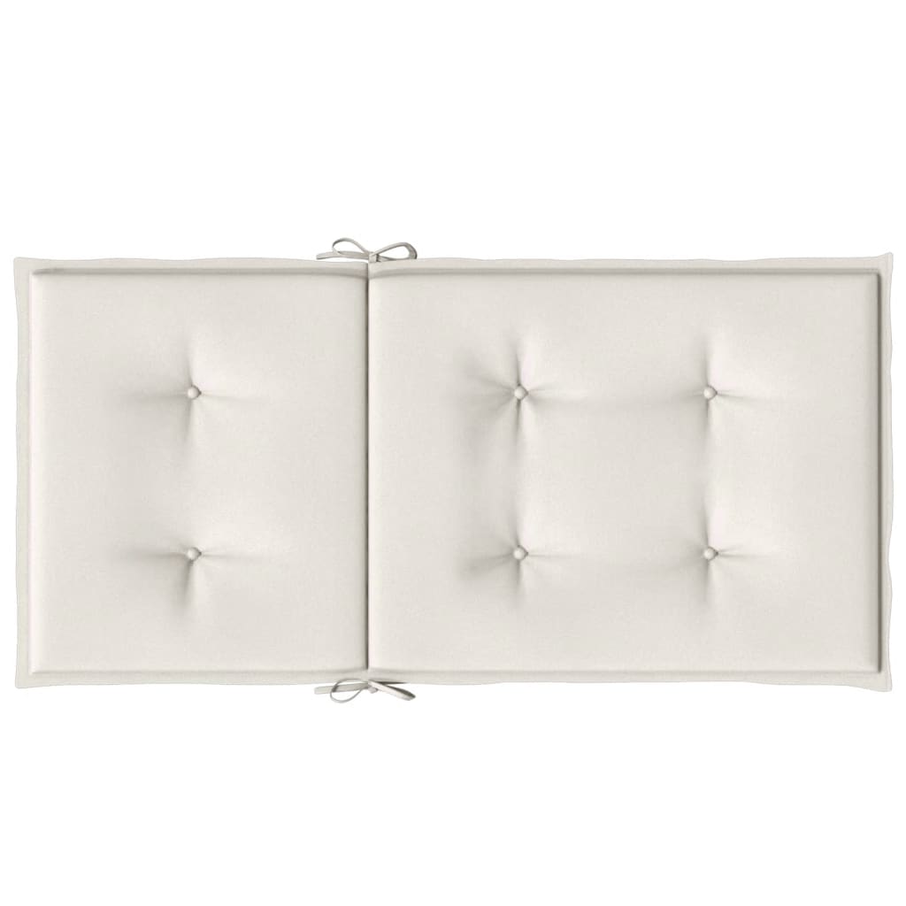 Cuscini Sedia Schiena Bassa 2 pz Crema Mélange 100x50x4 Tessuto | homemem39