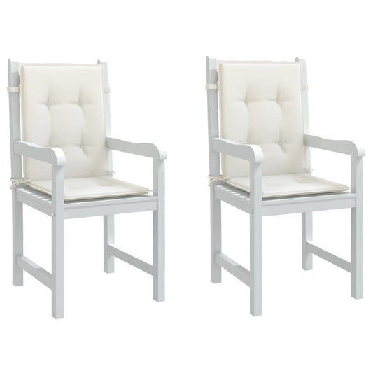 Cuscini Sedia Schiena Bassa 2 pz Crema Mélange 100x50x4 Tessuto | homemem39