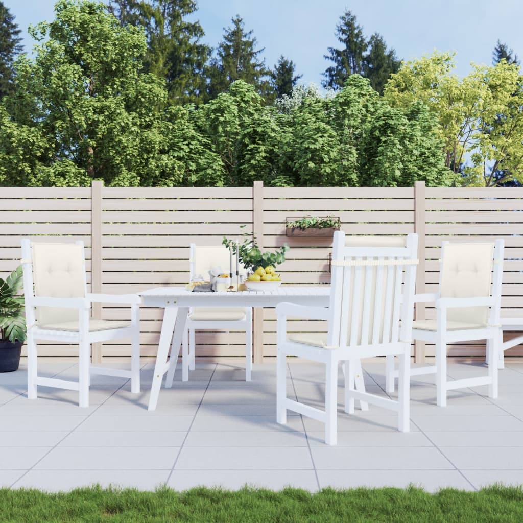 Cuscini Sedia Schiena Bassa 4 pz Crema Mélange 100x50x4 Tessuto | homemem39