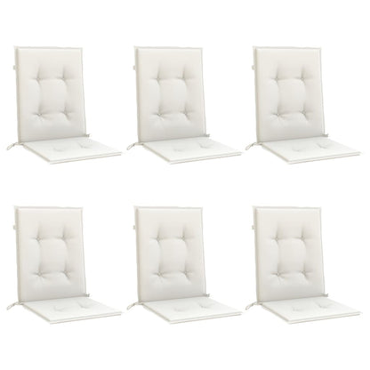 Cuscini Sedia Schiena Bassa 6 pz Crema Mélange 100x50x4 Tessuto | homemem39