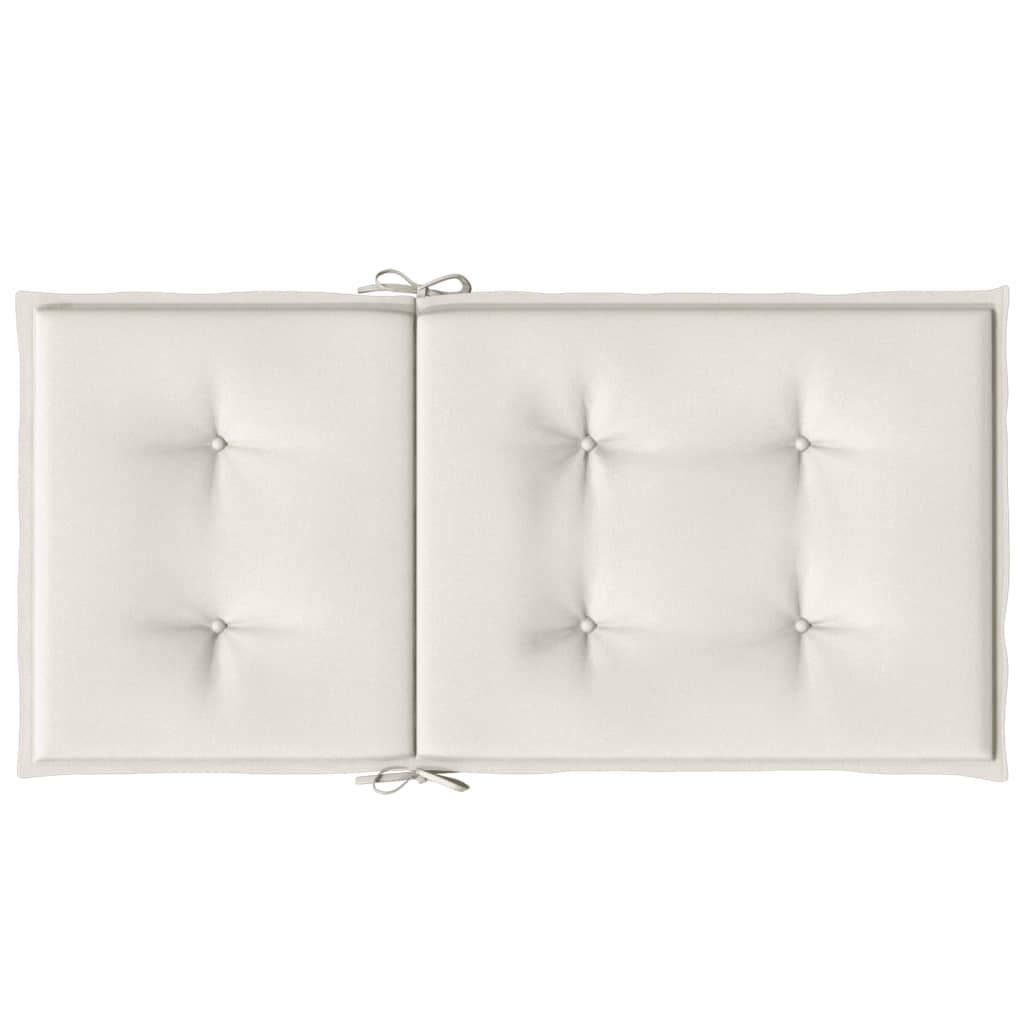 Cuscini Sedia Schiena Bassa 6 pz Crema Mélange 100x50x4 Tessuto | homemem39