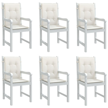 Cuscini Sedia Schiena Bassa 6 pz Crema Mélange 100x50x4 Tessuto | homemem39