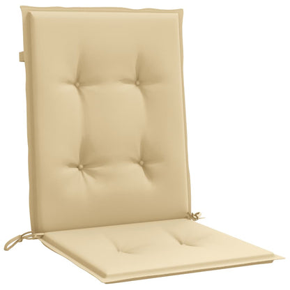 Cuscini Sedia Schiena Bassa 2 pz Beige Mélange 100x50x4 Tessuto | homemem39