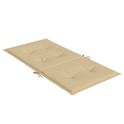 Cuscini Sedia Schiena Bassa 2 pz Beige Mélange 100x50x4 Tessuto | homemem39