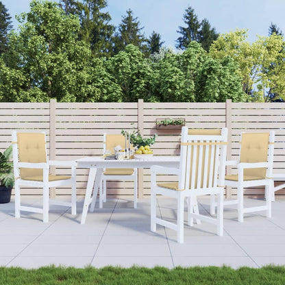 Cuscini Sedia Schiena Bassa 4 pz Beige Mélange 100x50x4 Tessuto | homemem39