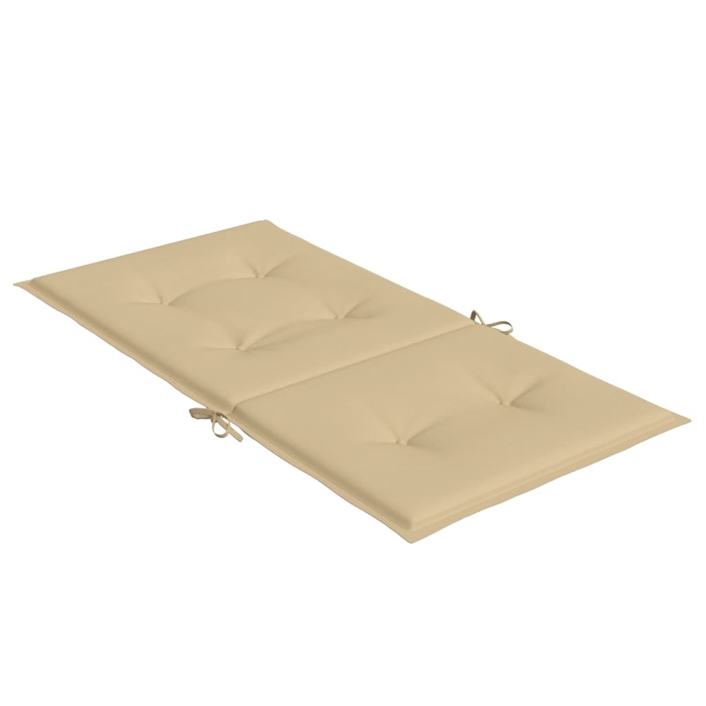 Cuscini Sedia Schiena Bassa 4 pz Beige Mélange 100x50x4 Tessuto - homemem39