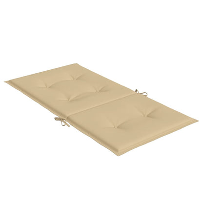Cuscini Sedia Schiena Bassa 4 pz Beige Mélange 100x50x4 Tessuto - homemem39