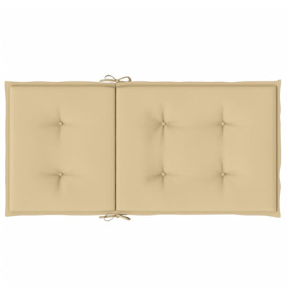 Cuscini Sedia Schiena Bassa 4 pz Beige Mélange 100x50x4 Tessuto - homemem39