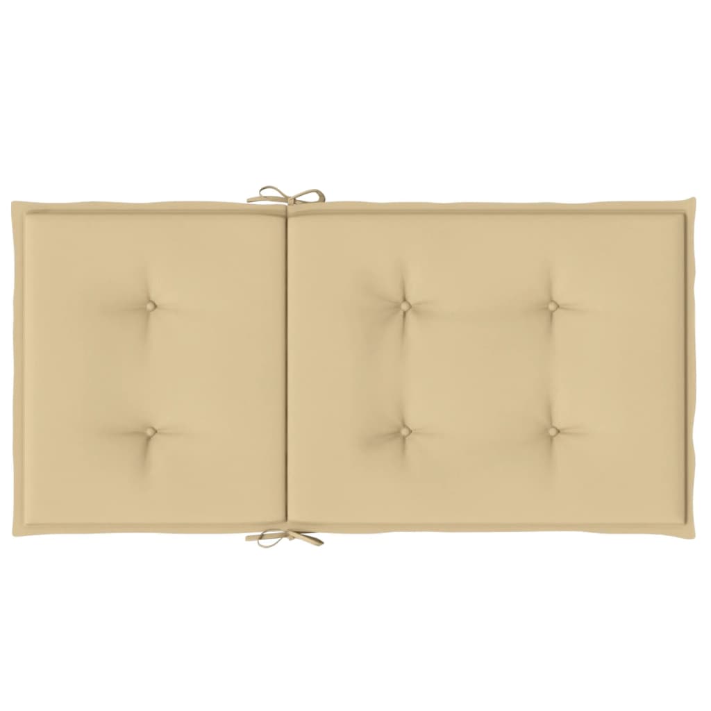 Cuscini Sedia Schiena Bassa 6 pz Beige Mélange 100x50x4 Tessuto | homemem39