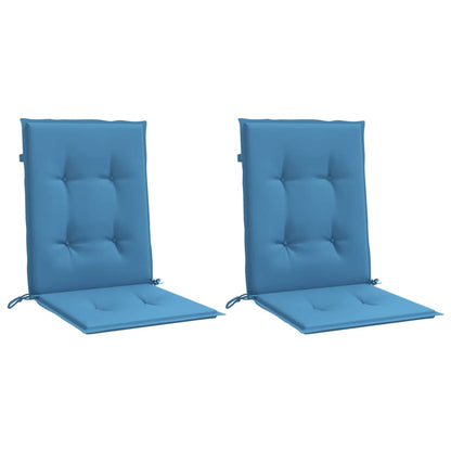 Cuscini Sedia Schiena Bassa 2 pz Blu Mélange 100x50x4 Tessuto | homemem39
