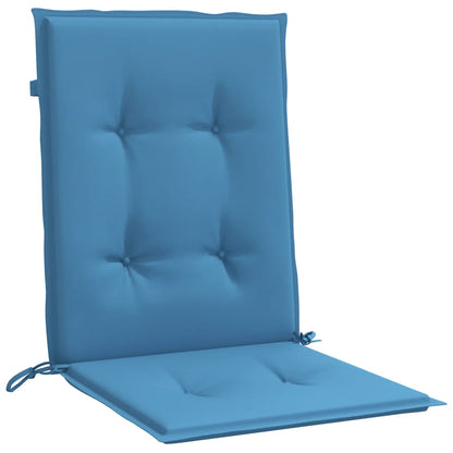 Cuscini Sedia Schiena Bassa 2 pz Blu Mélange 100x50x4 Tessuto | homemem39