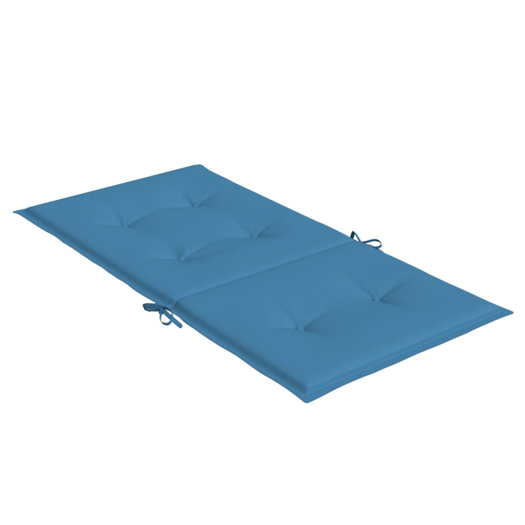 Cuscini Sedia Schiena Bassa 2 pz Blu Mélange 100x50x4 Tessuto | homemem39