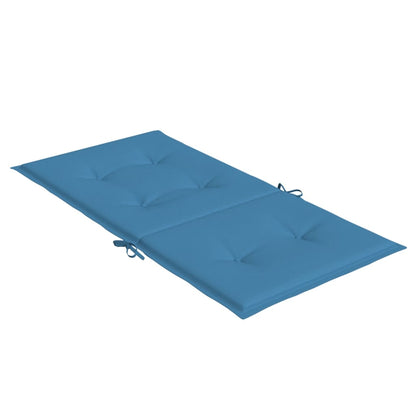 Cuscini Sedia Schiena Bassa 2 pz Blu Mélange 100x50x4 Tessuto | homemem39