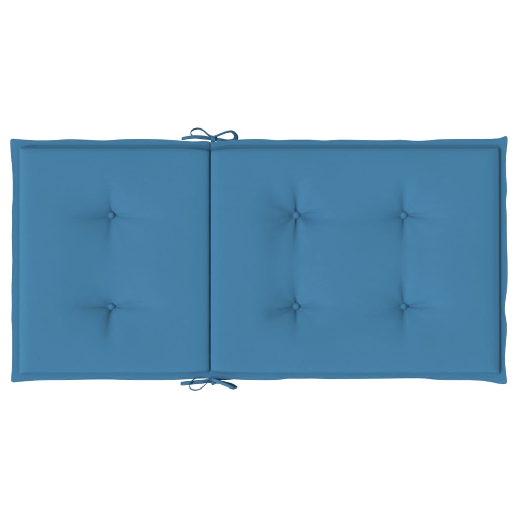 Cuscini Sedia Schiena Bassa 2 pz Blu Mélange 100x50x4 Tessuto | homemem39