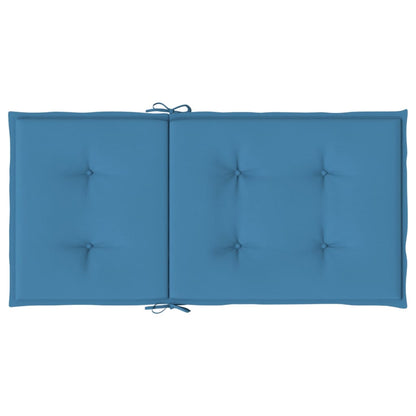 Cuscini Sedia Schiena Bassa 2 pz Blu Mélange 100x50x4 Tessuto | homemem39