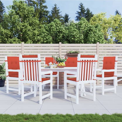 Cuscini Sedia Schiena Bassa 6 pz Rosso Mélange 100x50x4 Tessuto | homemem39
