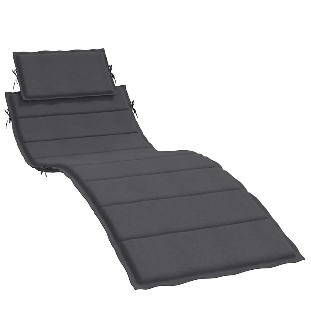 Cuscino per Lettino Prendisole Antracite Mélange 186x58x4cm | homemem39