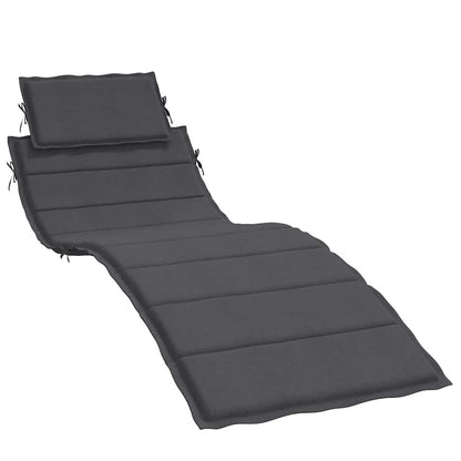 Cuscino per Lettino Prendisole Antracite Mélange 186x58x4cm | homemem39