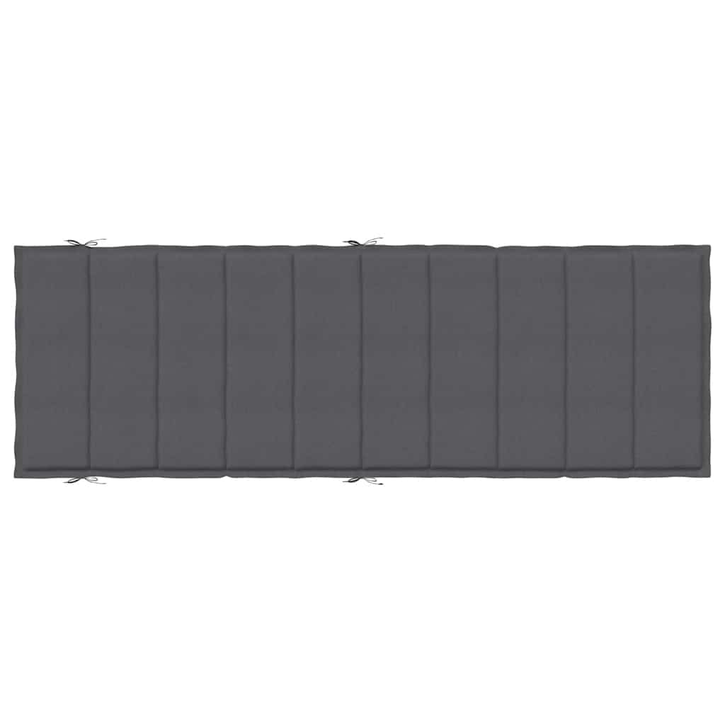 Cuscino per Lettino Prendisole Antracite Mélange 186x58x4cm | homemem39