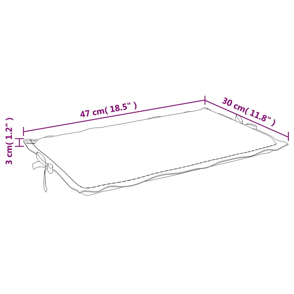 Cuscino per Lettino Prendisole Antracite Mélange 186x58x4cm | homemem39
