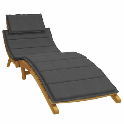 Cuscino per Lettino Prendisole Antracite Mélange 186x58x4cm | homemem39
